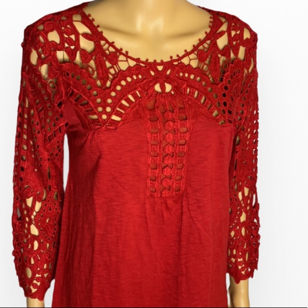 Sundance Antique Lace Top Size S